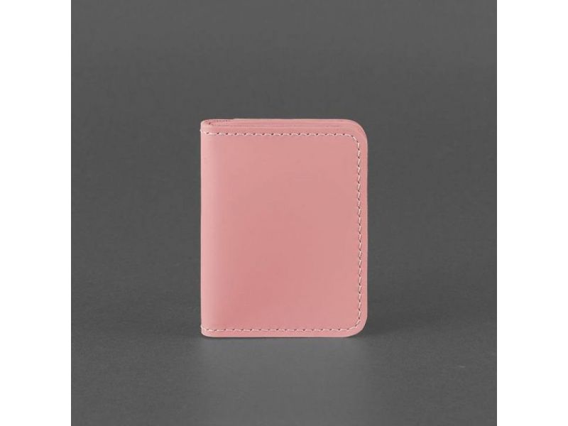 Женская кожаная обложка для ID-паспорта и водительских прав 4.0 Розовая, фото 5