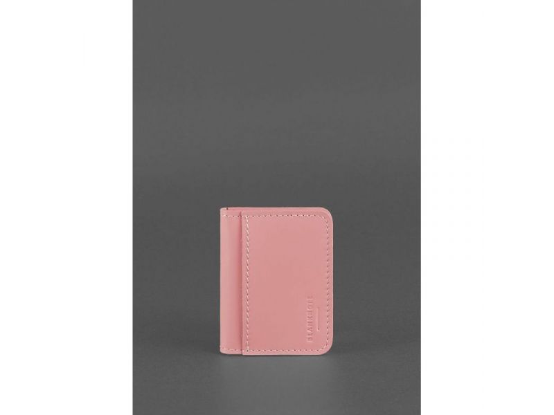 Женская кожаная обложка для ID-паспорта и водительских прав 4.0 Розовая, фото 3