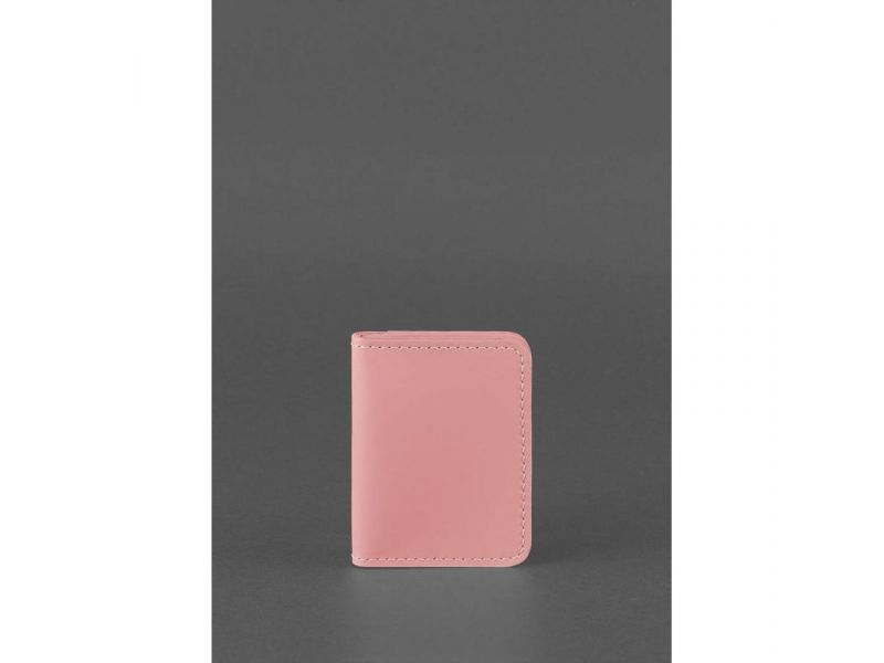 Женская кожаная обложка для ID-паспорта и водительских прав 4.0 Розовая, фото 1