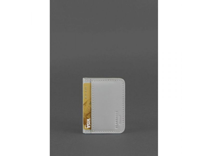 Женская кожаная обложка для ID-паспорта и водительских прав 4.0 Серая, фото 4