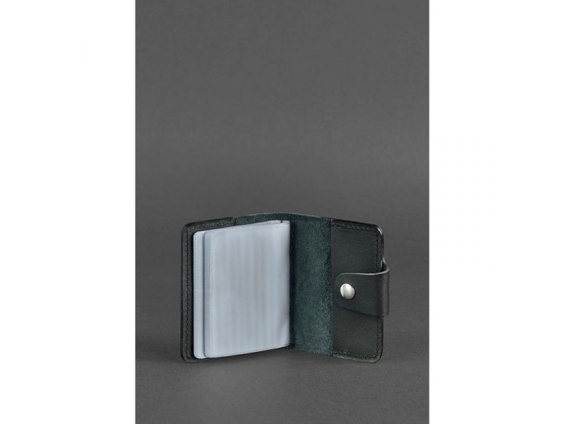 Кожаный кард-кейс 7.1 (Книжечка) черный, фото 3