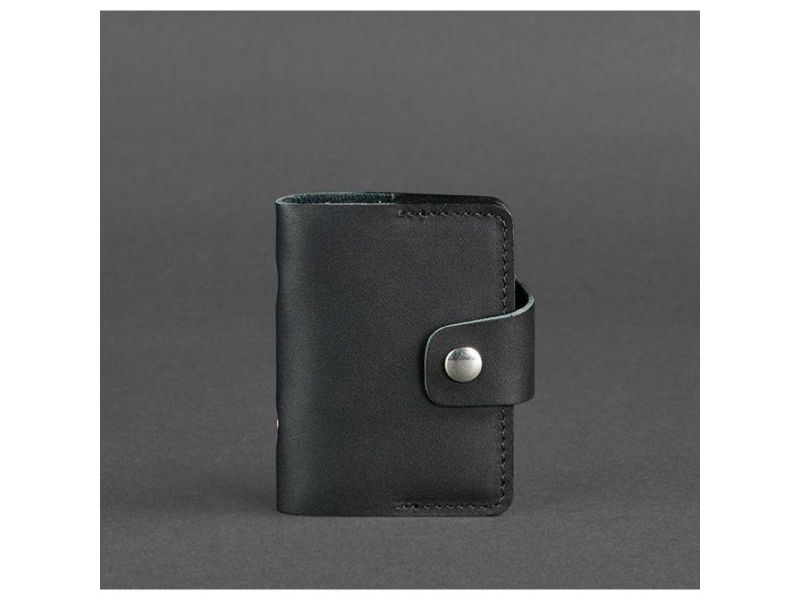 Кожаный кард-кейс 7.1 (Книжечка) черный, фото 5