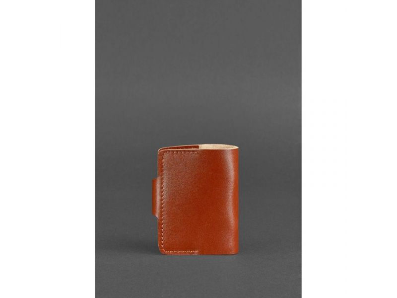 Кожаный кард-кейс 7.1 (Книжечка) светло-коричневый, фото 4