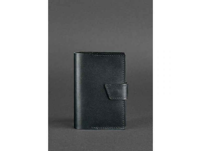 Кожаная обложка для паспорта 4.0 черная, фото 1