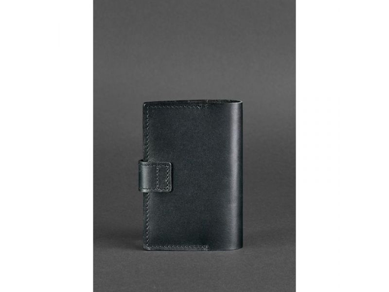 Кожаная обложка для паспорта 4.0 черная, фото 4