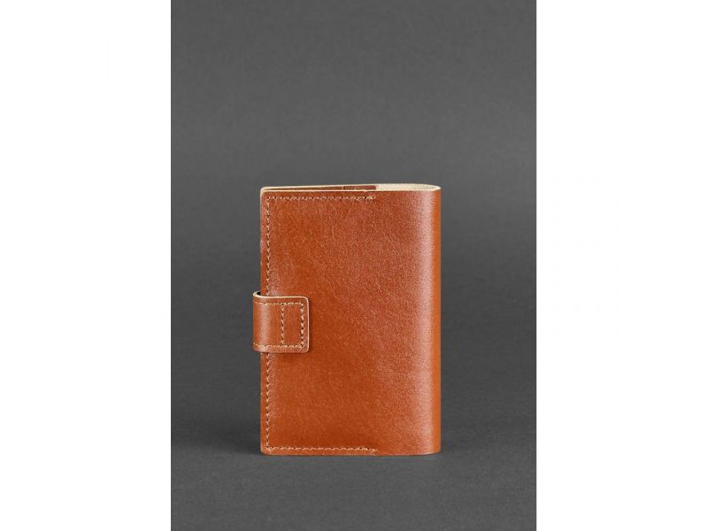 Кожаная обложка для паспорта 4.0 светло-коричневая, фото 4