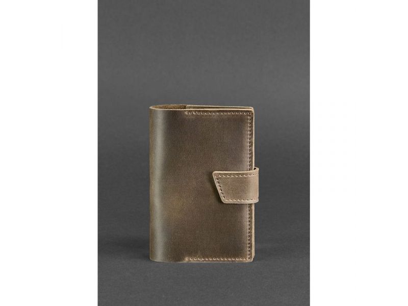 Кожаная обложка для паспорта 4.0 темно-коричневый Crazy Horse, фото 1