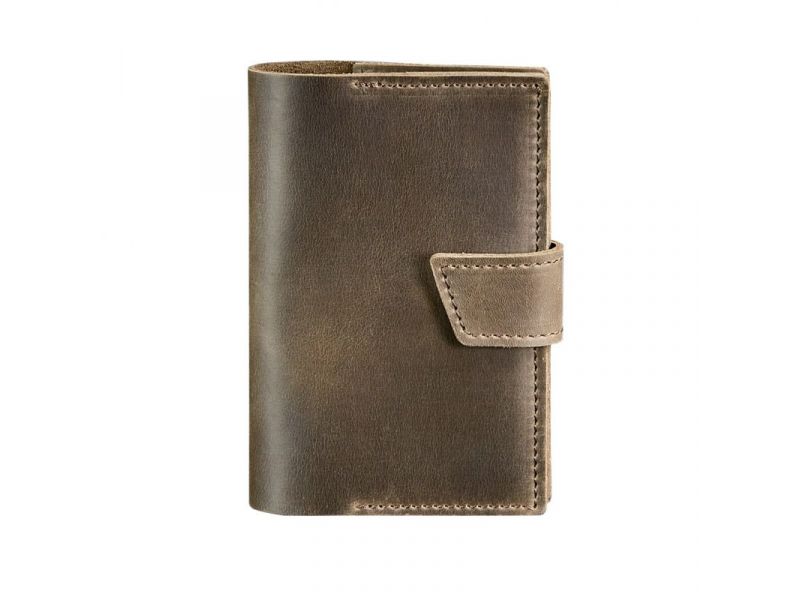 Кожаная обложка для паспорта 4.0 темно-коричневый Crazy Horse, фото 6