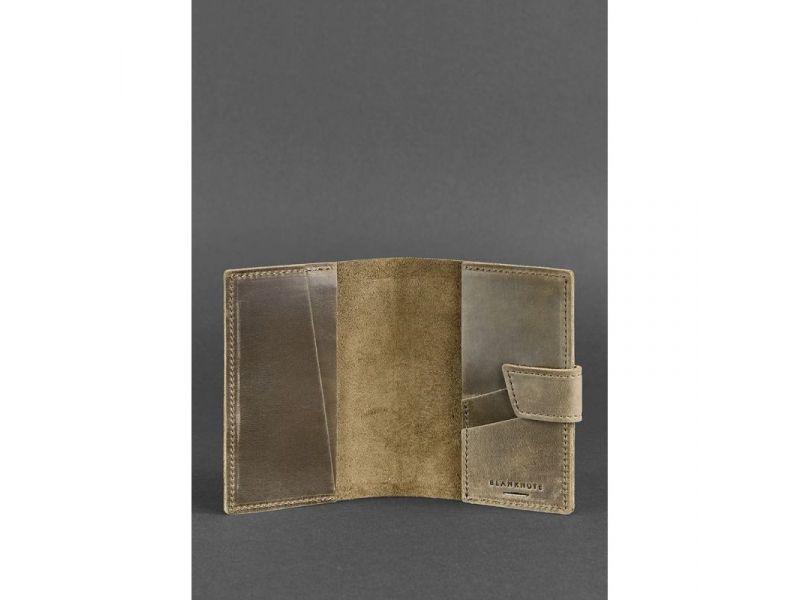 Кожаная обложка для паспорта 4.0 темно-коричневый Crazy Horse, фото 3