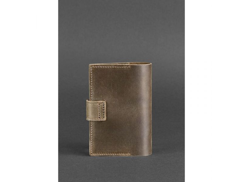 Кожаная обложка для паспорта 4.0 темно-коричневый Crazy Horse, фото 4