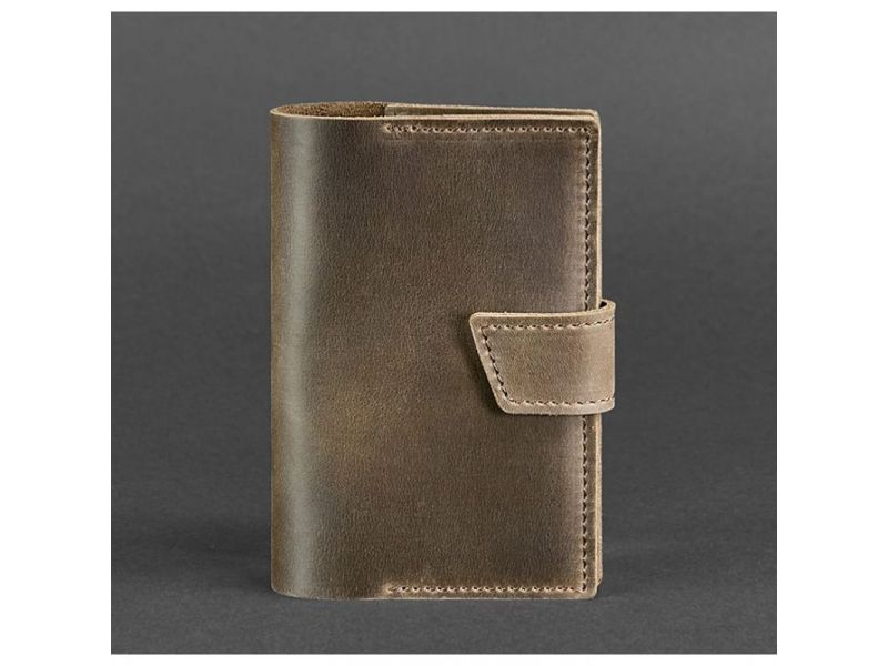 Кожаная обложка для паспорта 4.0 темно-коричневый Crazy Horse, фото 5