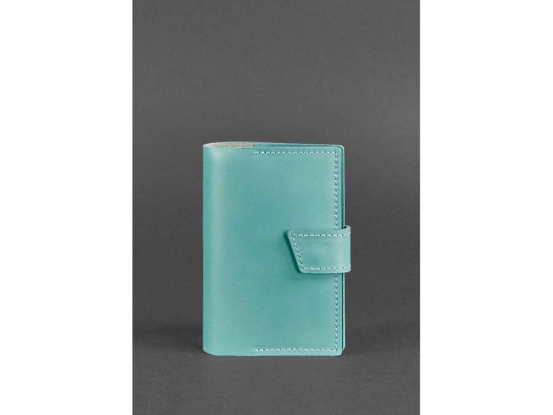 Кожаная обложка для паспорта 4.0 бирюзовая, фото 1