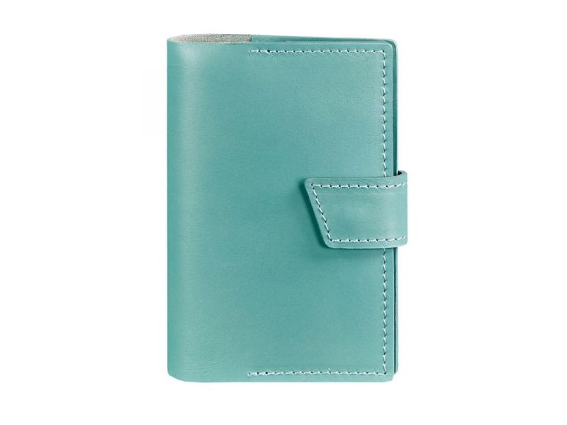 Кожаная обложка для паспорта 4.0 бирюзовая, фото 6