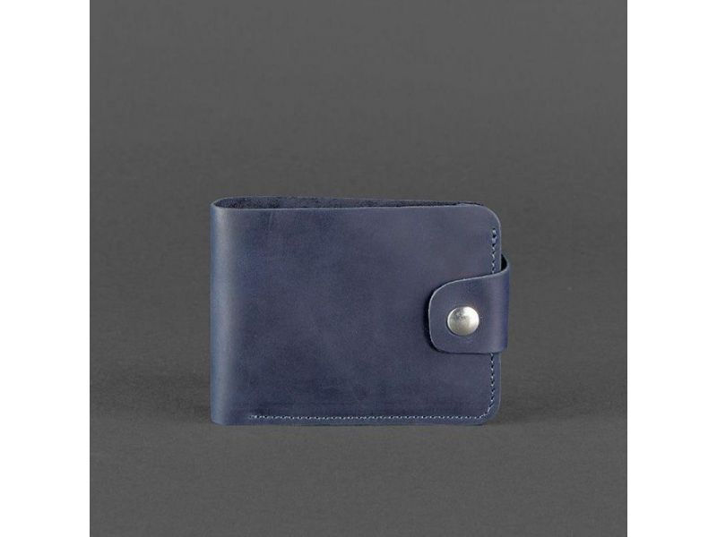 Кожаное портмоне 4.3 синее, фото 5