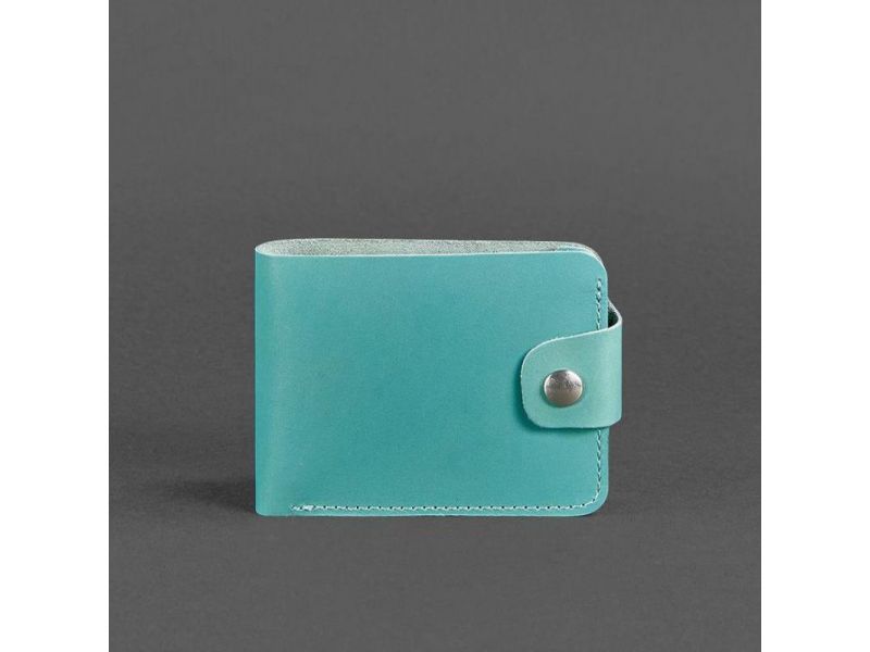 Женское кожаное портмоне 4.3 бирюзовое, фото 5