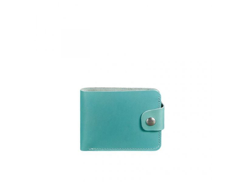 Женское кожаное портмоне 4.3 бирюзовое, фото 6