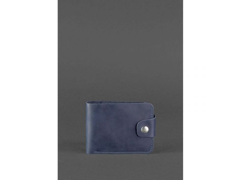 Кожаное портмоне 4.3 синее, фото 1