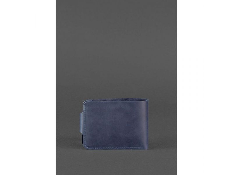 Кожаное портмоне 4.3 синее, фото 4