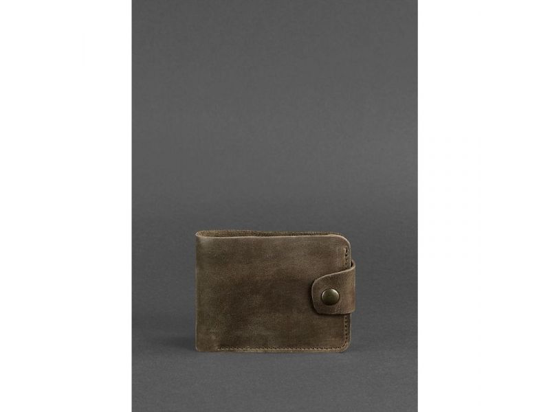 Кожаное портмоне 4.3 темно-коричневый Crazy Horse, фото 1