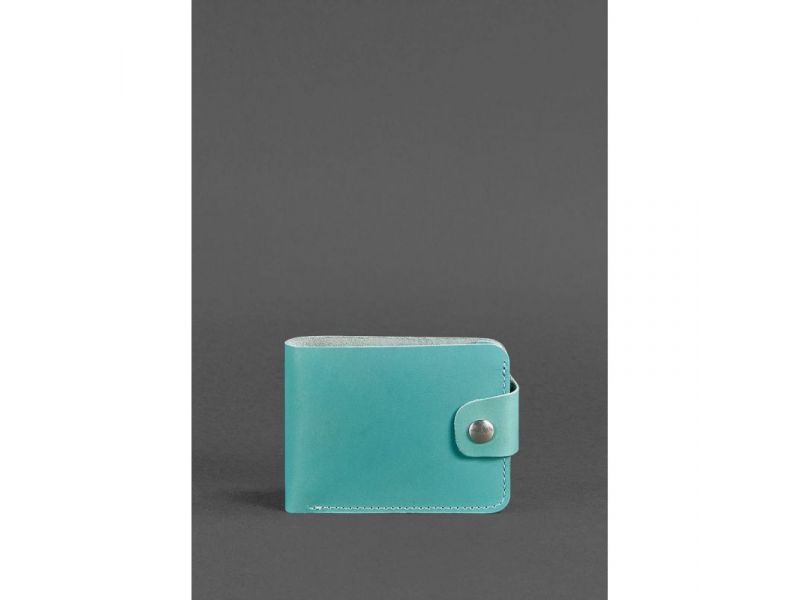Женское кожаное портмоне 4.3 бирюзовое, фото 1