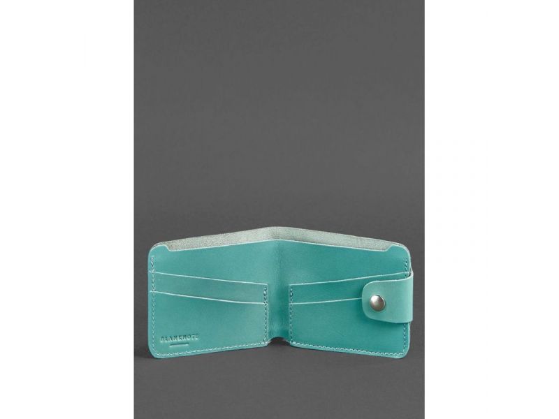 Женское кожаное портмоне 4.3 бирюзовое, фото 3
