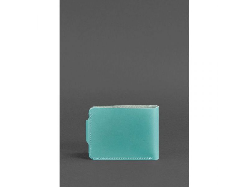 Женское кожаное портмоне 4.3 бирюзовое, фото 4