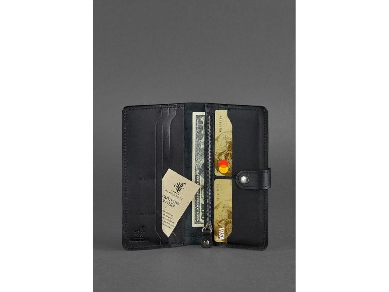 Кожаное портмоне 7.0 черное, фото 2