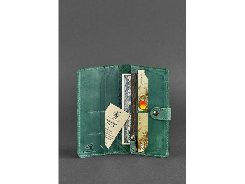 Кожаное женское портмоне 7.0 Инди Зеленый, фото 2