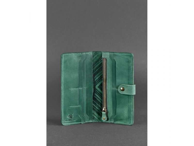 Кожаное женское портмоне 7.0 Инди Зеленый, фото 3