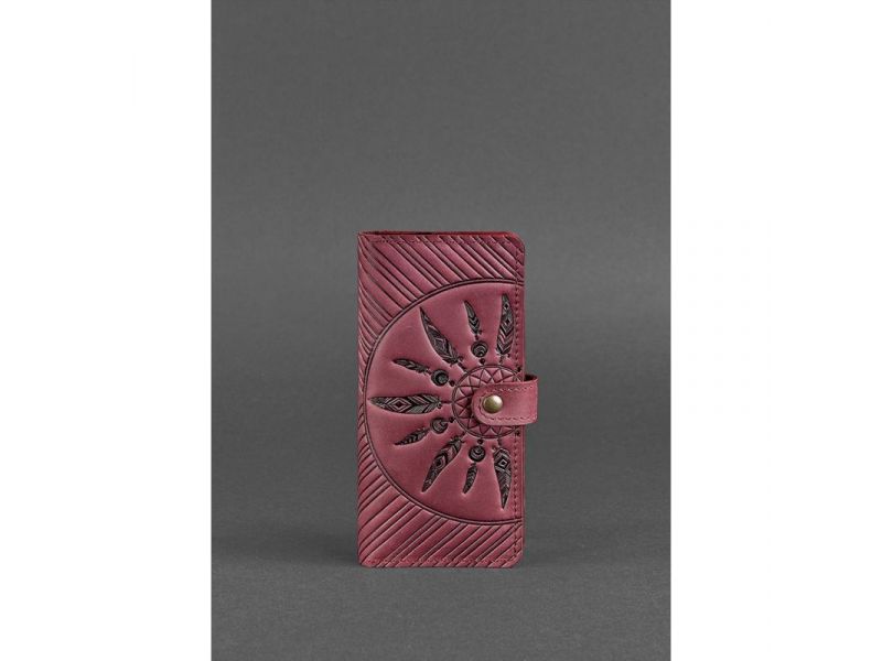 Кожаное женское портмоне 7.0 Инди Бордовый, фото 2