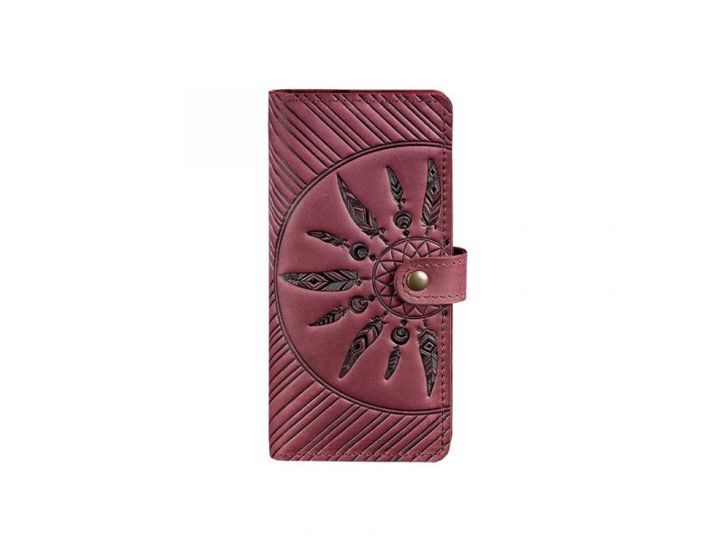 Кожаное женское портмоне 7.0 Инди Бордовый, фото 7