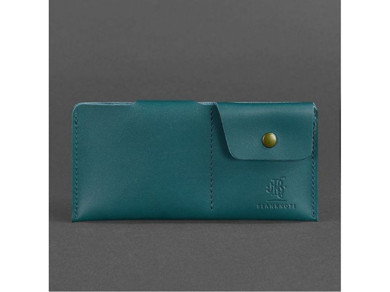 Кожаное портмоне-купюрник 8.0 зеленое, фото 4