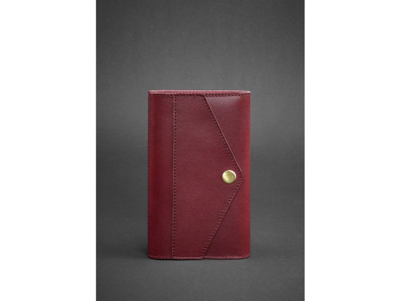 Кожаный блокнот (Софт-бук) 2.0 бордовый, фото 1