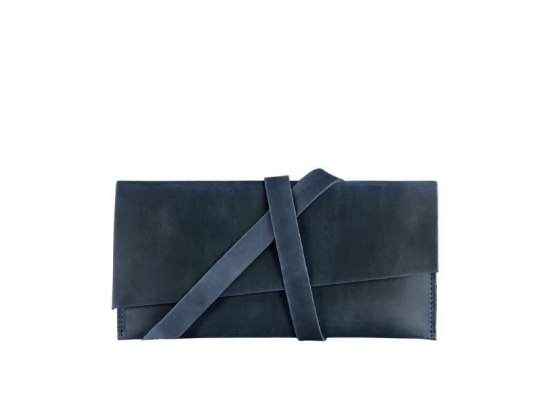 Кожаный тревел-кейс Voyager 1.2 синий Crazy Horse, фото 5