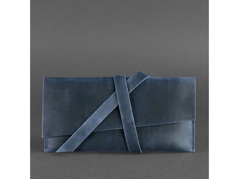 Кожаный тревел-кейс Voyager 1.2 синий Crazy Horse, фото 4