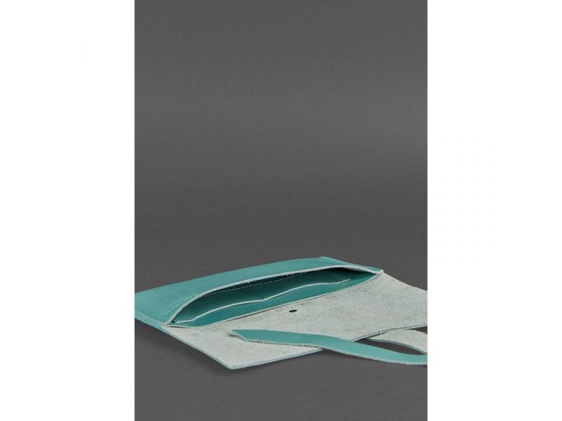 Кожаный женский тревел-кейс Voyager 1.2 Бирюзовый, фото 2