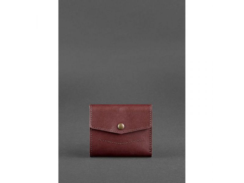 Женский кожаный кошелек 2.1 бордовый Krast, фото 1