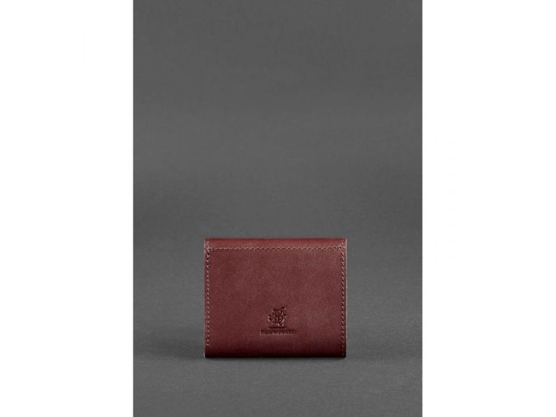 Женский кожаный кошелек 2.1 бордовый Krast, фото 4