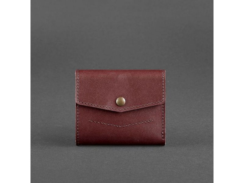 Женский кожаный кошелек 2.1 бордовый Krast, фото 5