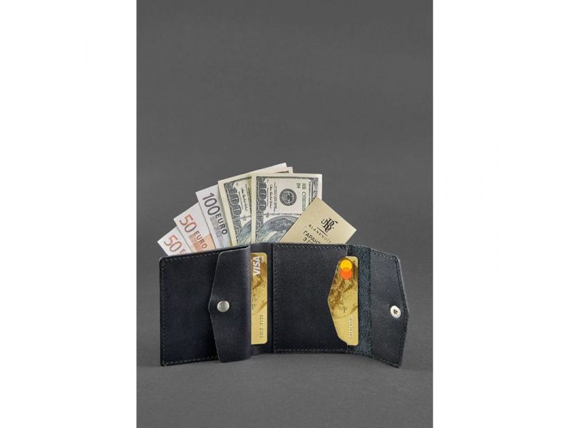 Кожаный кошелек 2.1 черный, фото 2