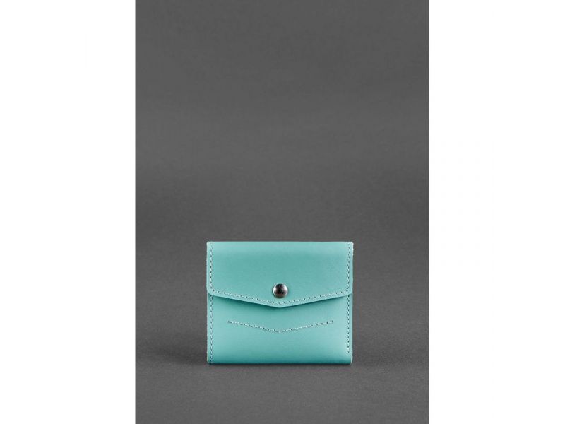 Женский кожаный кошелек 2.1 бирюзовый, фото 1