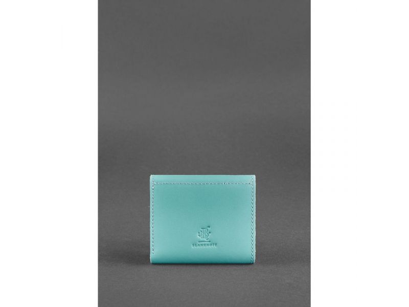 Женский кожаный кошелек 2.1 бирюзовый, фото 4