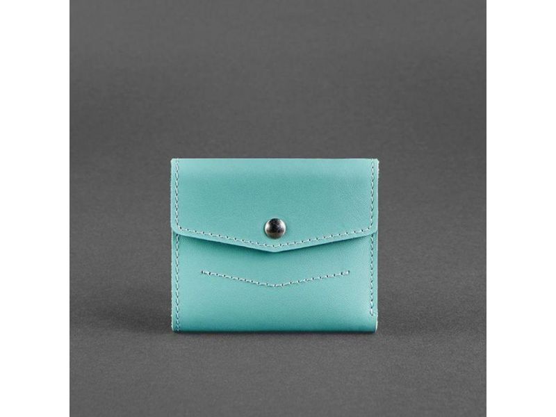 Женский кожаный кошелек 2.1 бирюзовый, фото 5