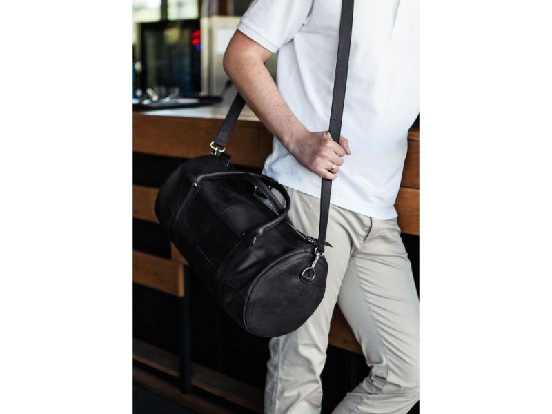 Кожаная сумка Harper черная Crazy Horse, фото 1