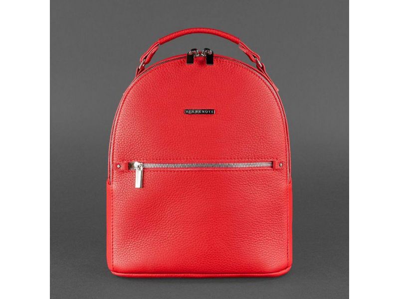 Кожаный женский мини-рюкзак Kylie красный, фото 10