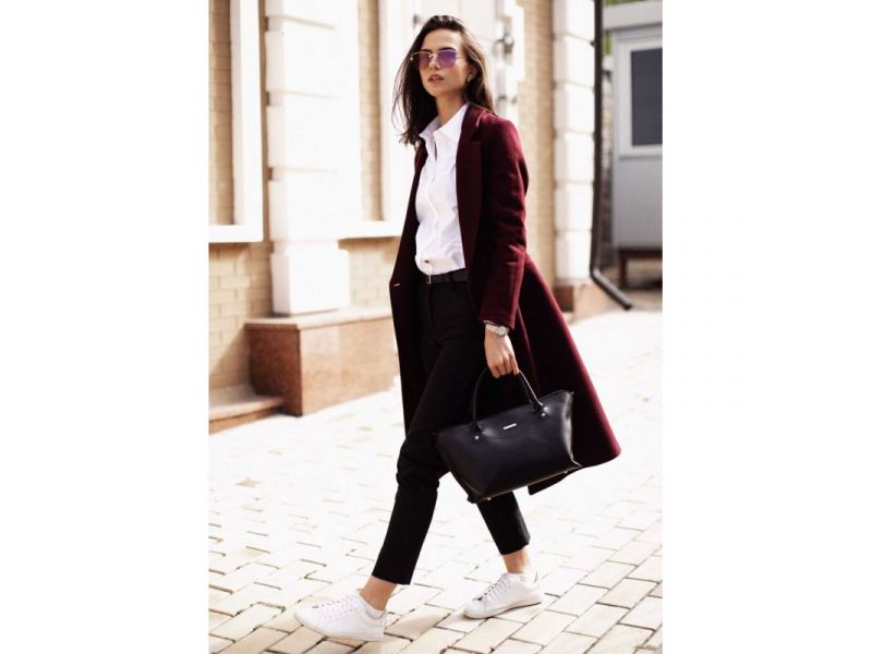 Женская кожаная сумка Midi черная, фото 9