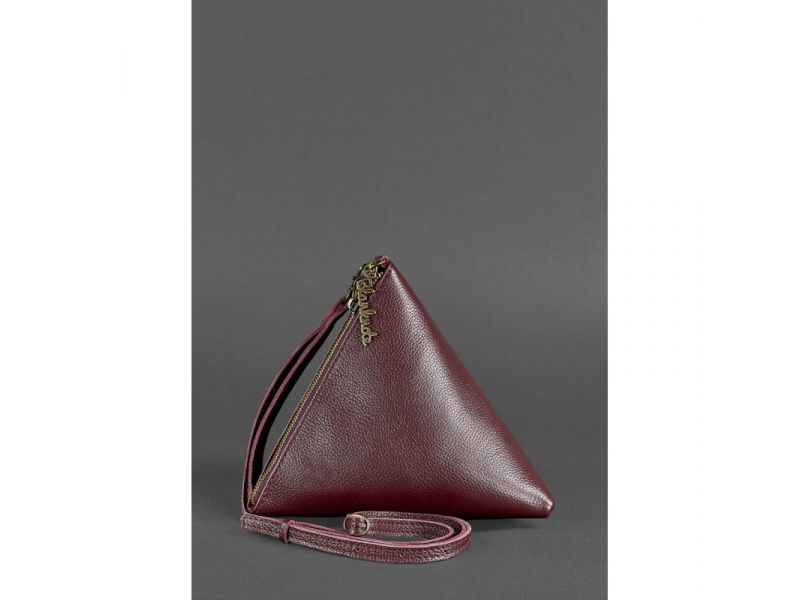 Кожаная женская сумка-косметичка Пирамида Марсала, фото 2