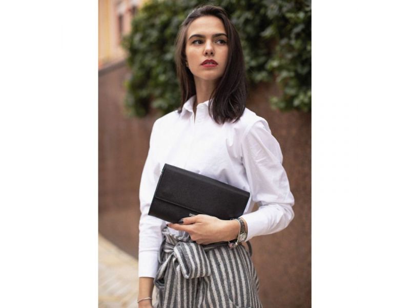 Женская кожаная сумка-трансформер черная Blackwood, фото 9