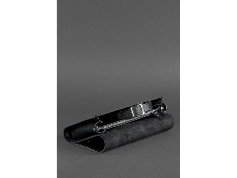 Женская кожаная сумка-трансформер черная Blackwood, фото 6