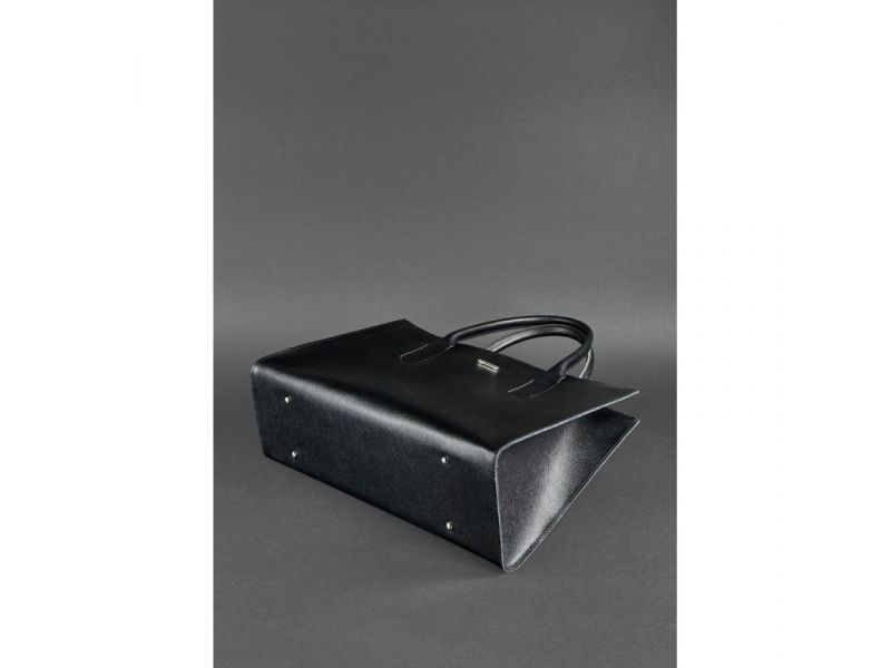 Кожаная женская сумка Шоппер черная Blackwood, фото 6